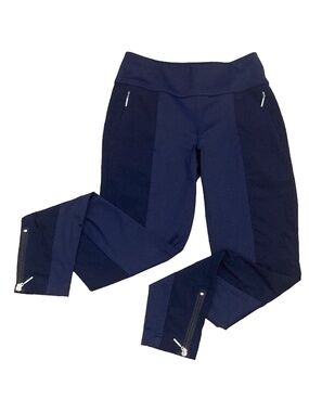 Anatomie Navy Allie Hybrid Travel Pants, Sz S, Ankle Length, Mid-Rise, POCKETS